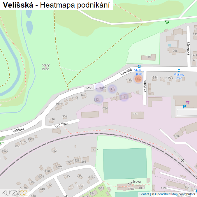 Mapa Velíšská - Firmy v ulici.
