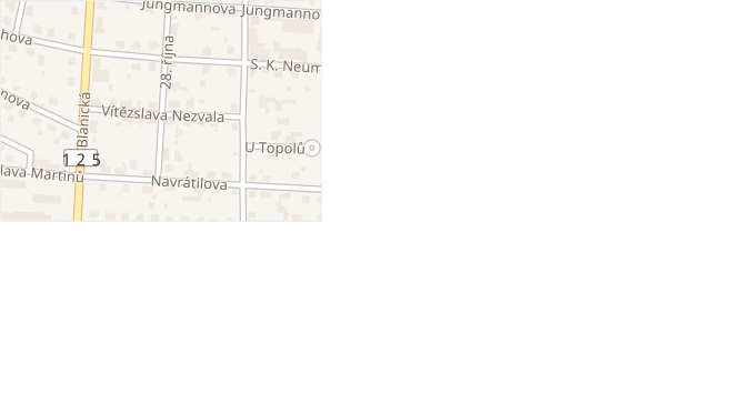 Vítězslava Nezvala v obci Vlašim - mapa ulice