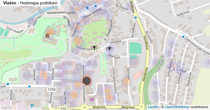 Vlašim - mapa podnikání