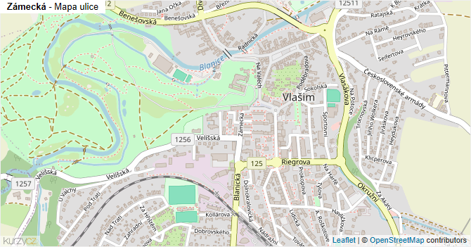 Zámecká - mapa ulice
