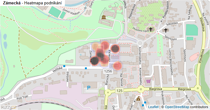 Zámecká - mapa podnikání