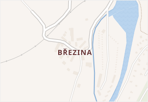 Březina v obci Vlastějovice - mapa části obce