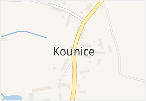 Kounice v obci Vlastějovice - mapa části obce