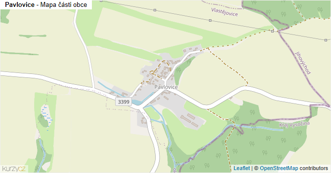 Pavlovice - mapa části obce