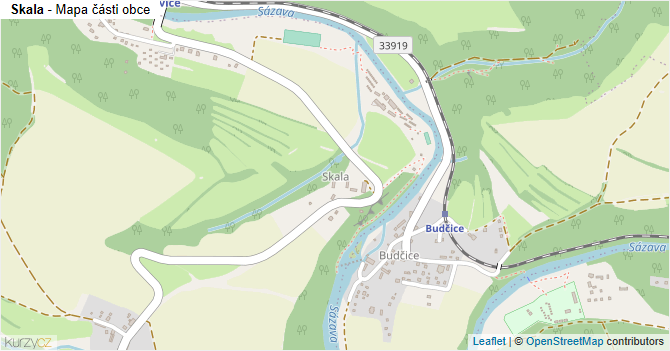 Skala - mapa části obce