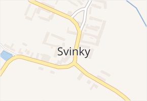Svinky v obci Vlastiboř - mapa části obce