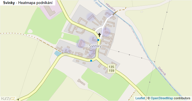 Svinky - mapa podnikání