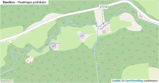 Slavíkov - mapa podnikání