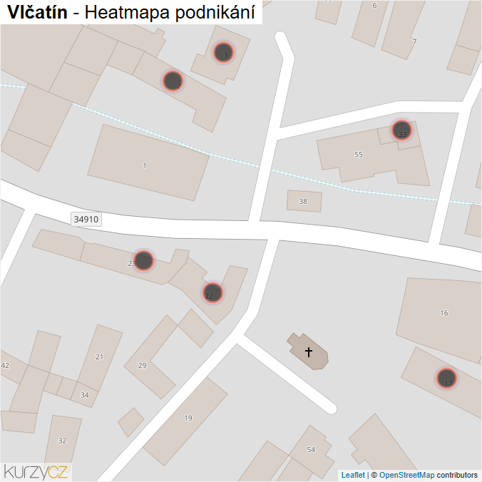 Mapa Vlčatín - Firmy v obci.