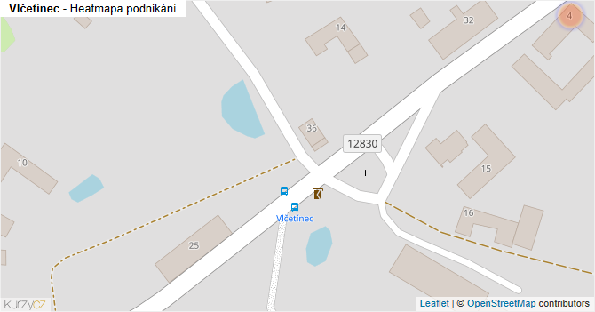 Vlčetínec - mapa podnikání