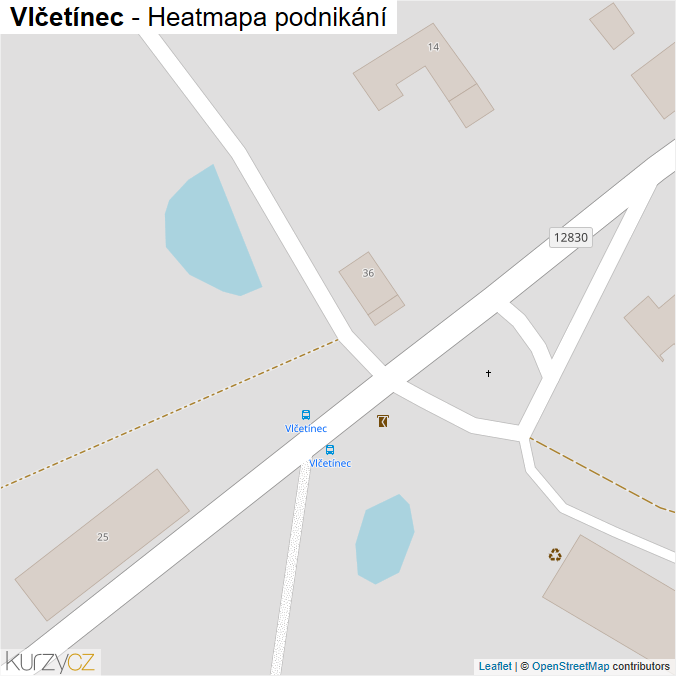 Mapa Vlčetínec - Firmy v obci.