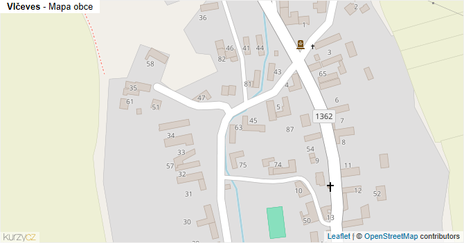 Vlčeves - mapa obce