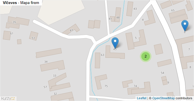 Vlčeves - mapa firem