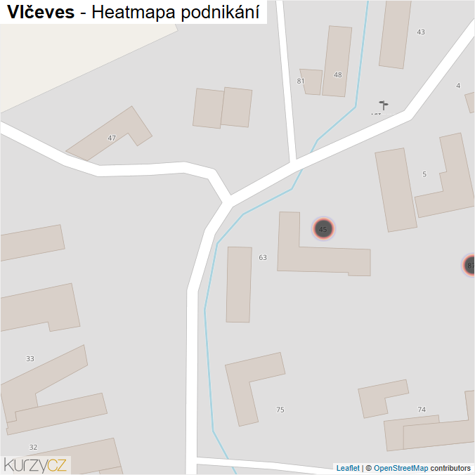 Mapa Vlčeves - Firmy v obci.