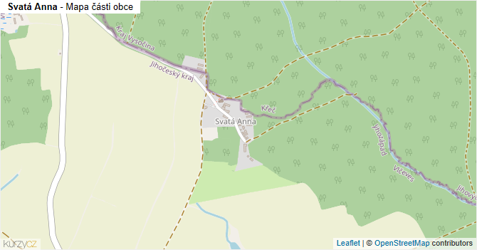 Svatá Anna - mapa části obce
