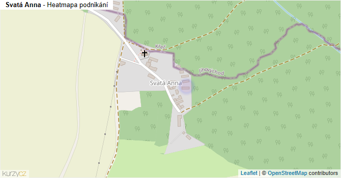 Svatá Anna - mapa podnikání