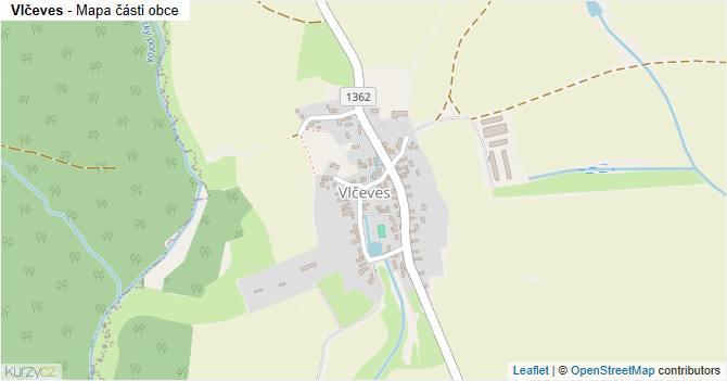 Vlčeves - mapa části obce