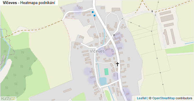 Vlčeves - mapa podnikání