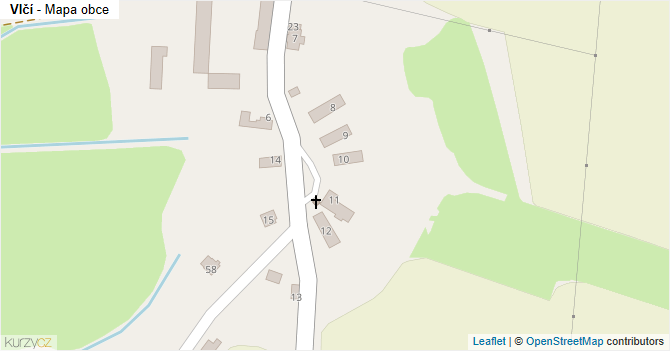 Vlčí - mapa obce