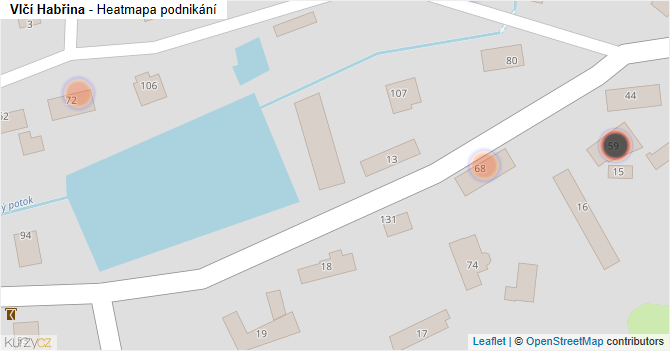 Vlčí Habřina - mapa podnikání