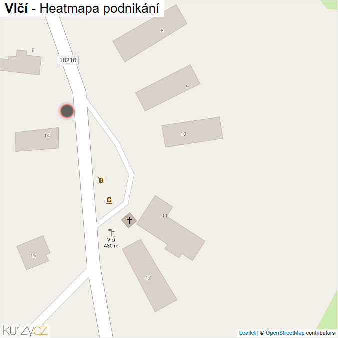Mapa Vlčí - Firmy v obci.