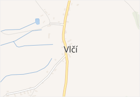 Vlčí v obci Vlčí - mapa části obce
