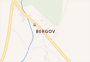 Bergov v obci Vlčice - mapa části obce