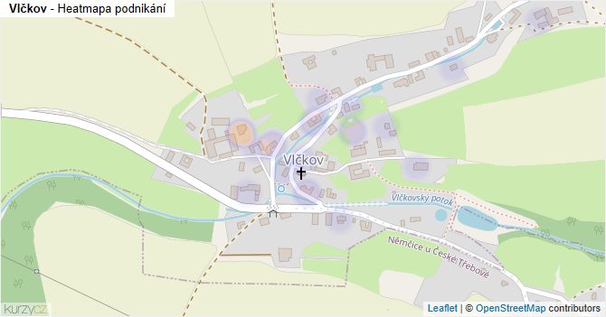 Vlčkov - mapa podnikání
