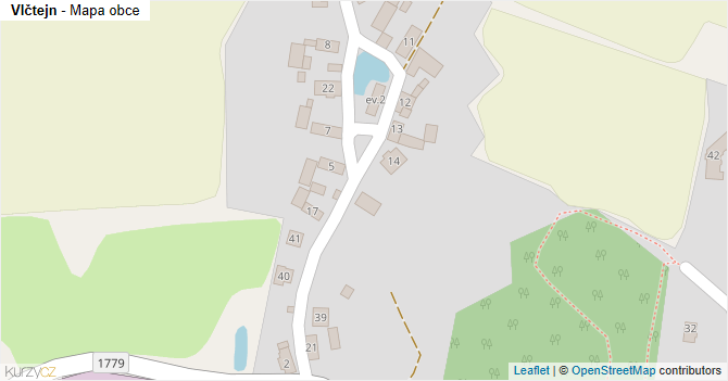 Vlčtejn - mapa obce