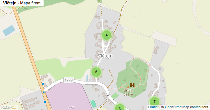 Vlčtejn - mapa firem