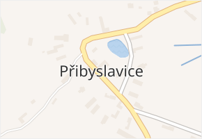 Přibyslavice v obci Vlkaneč - mapa části obce