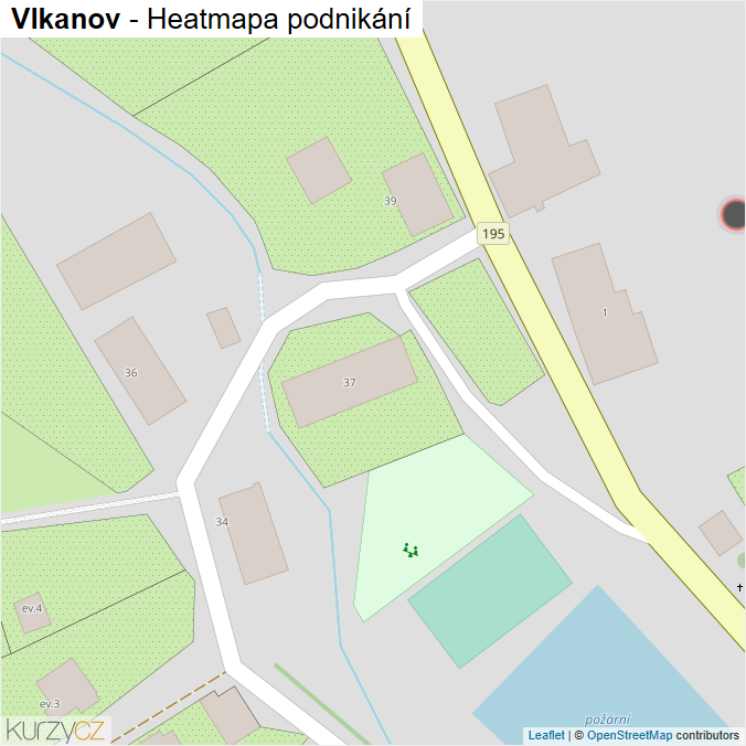 Mapa Vlkanov - Firmy v obci.