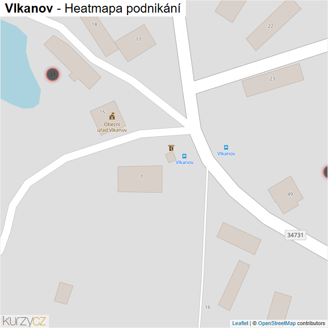 Mapa Vlkanov - Firmy v obci.