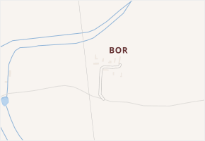 Bor v obci Vlkava - mapa části obce