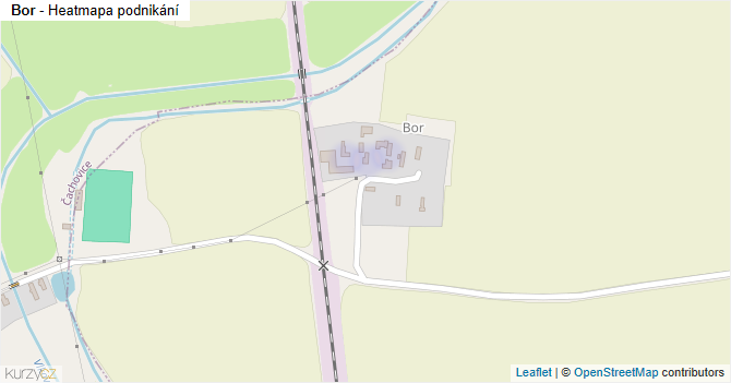 Bor - mapa podnikání