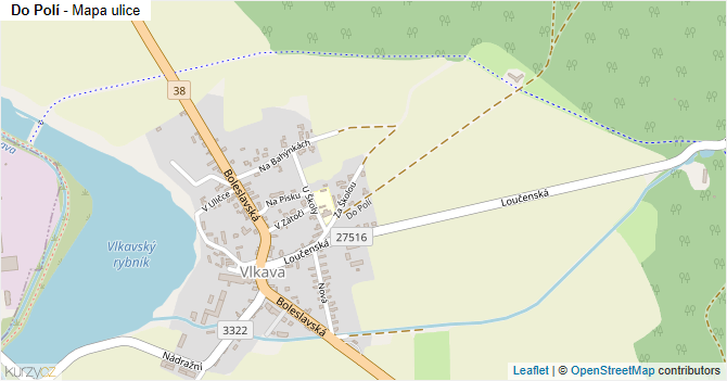 Do Polí - mapa ulice