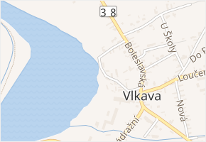 U Rybníka v obci Vlkava - mapa ulice