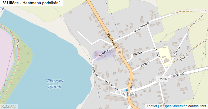 V Uličce - mapa podnikání