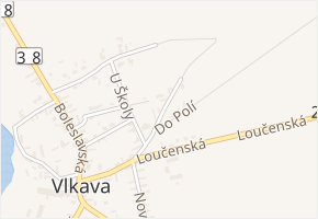 Za Školou v obci Vlkava - mapa ulice
