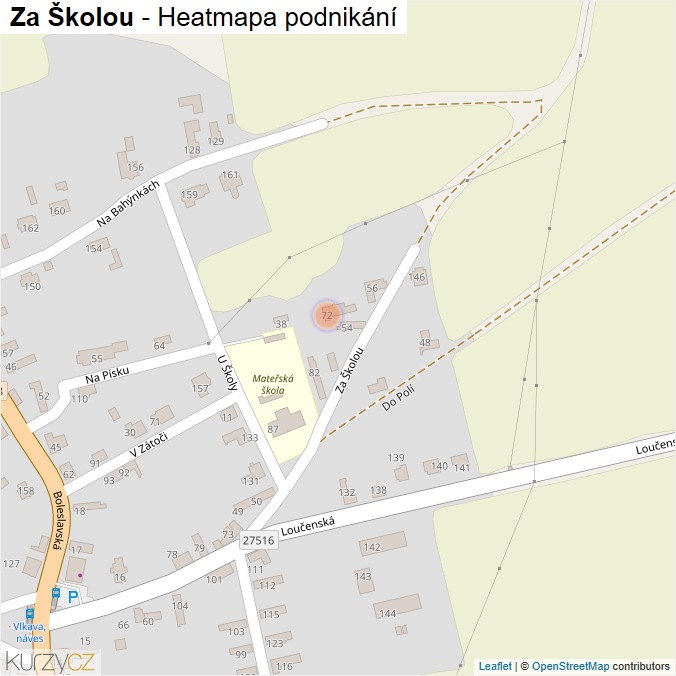 Mapa Za Školou - Firmy v ulici.