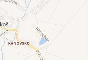 Bědachov v obci Vlkoš - mapa ulice