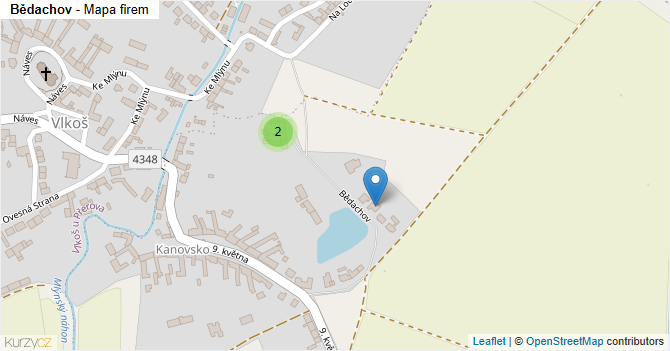 Bědachov - mapa firem