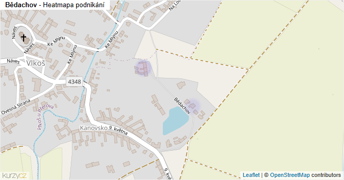 Bědachov - mapa podnikání