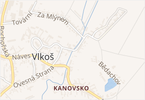 Ke Mlýnu v obci Vlkoš - mapa ulice