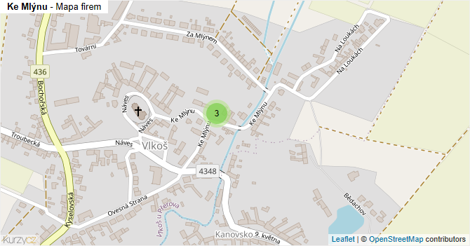 Ke Mlýnu - mapa firem