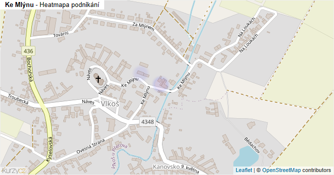 Ke Mlýnu - mapa podnikání