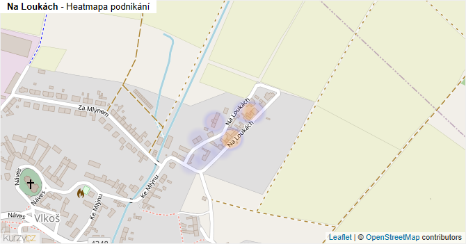 Na Loukách - mapa podnikání