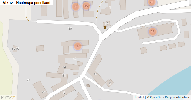 Vlkov - mapa podnikání