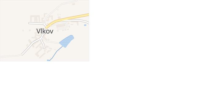 Vlkov v obci Vlkov - mapa části obce