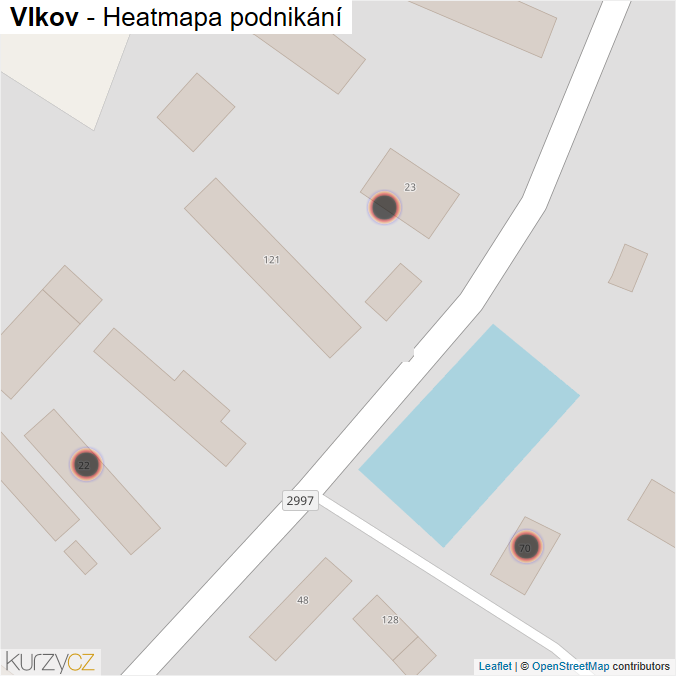 Mapa Vlkov - Firmy v obci.